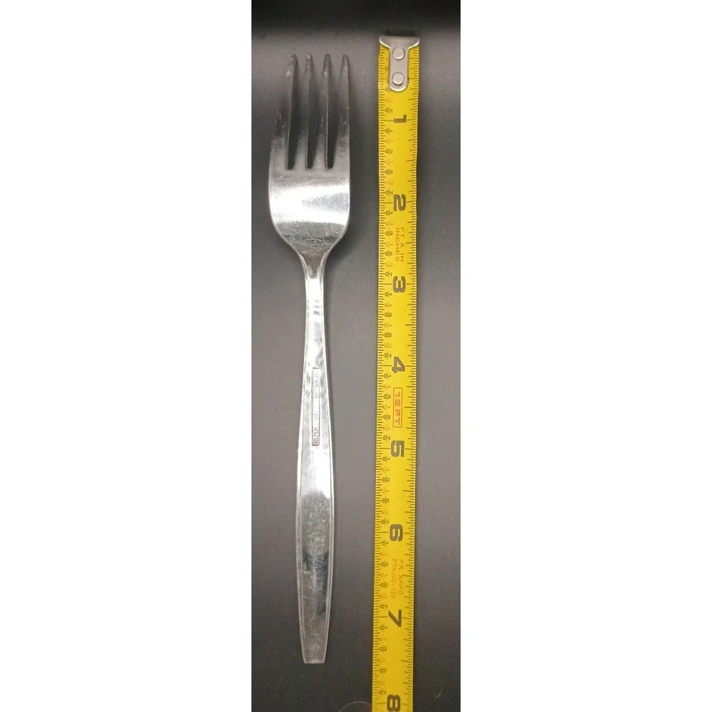 Vintage Stainless Steel Japan Dinner Fork Floral Vine Pattern 7.25 Inch Flatware